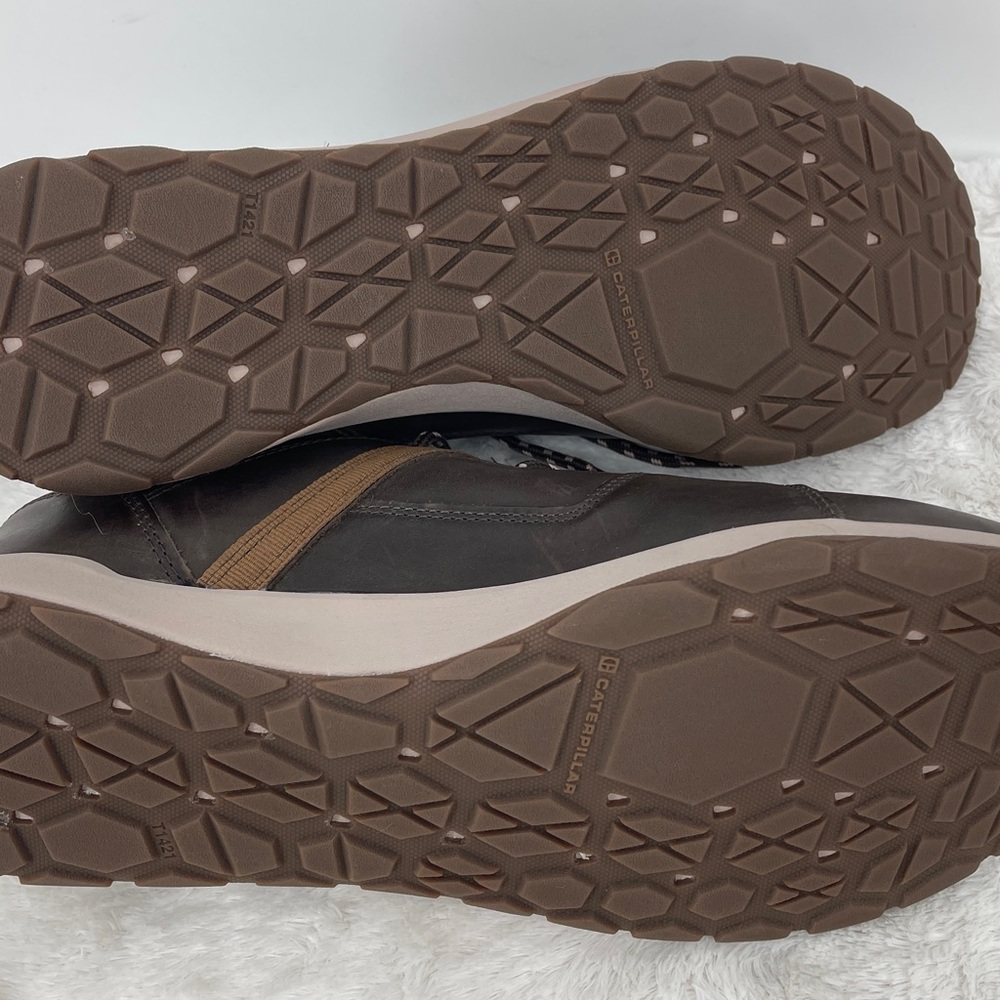 CATERPILLAR WOMENS SIZE 10.5 Brown Leather Casual Shoes UNISEX MENS 8.5 - Picture 7 of 8